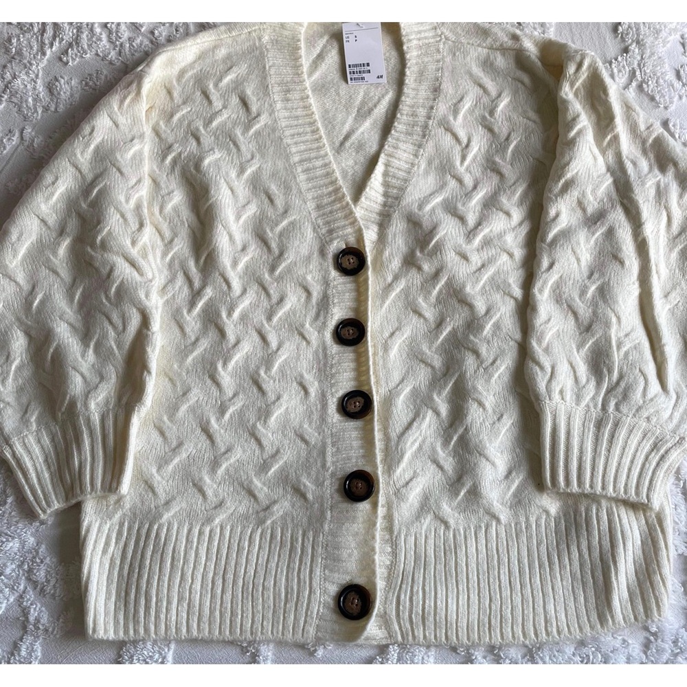Cardigan H&M cable knit oversized NWT